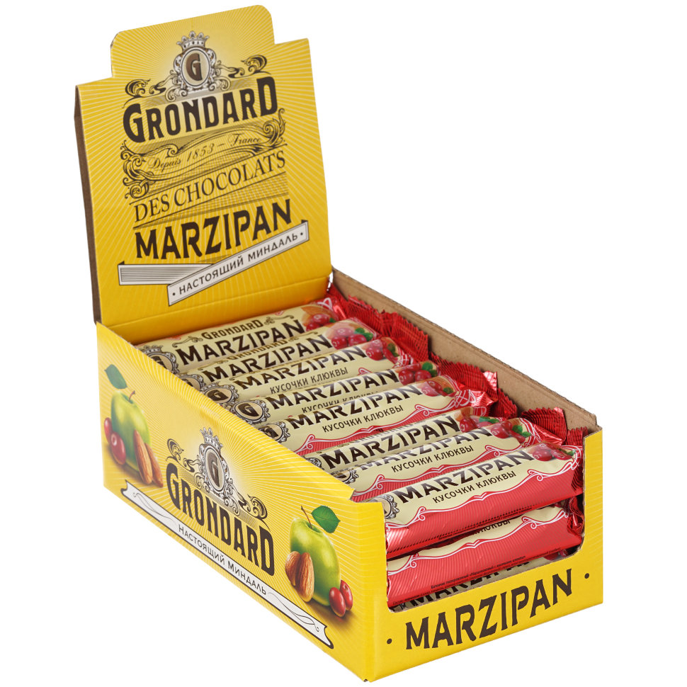  TM Grondard     (8415) Батончики глазированные Марципановые Клюква, (24шт по 50г)    в Фролове