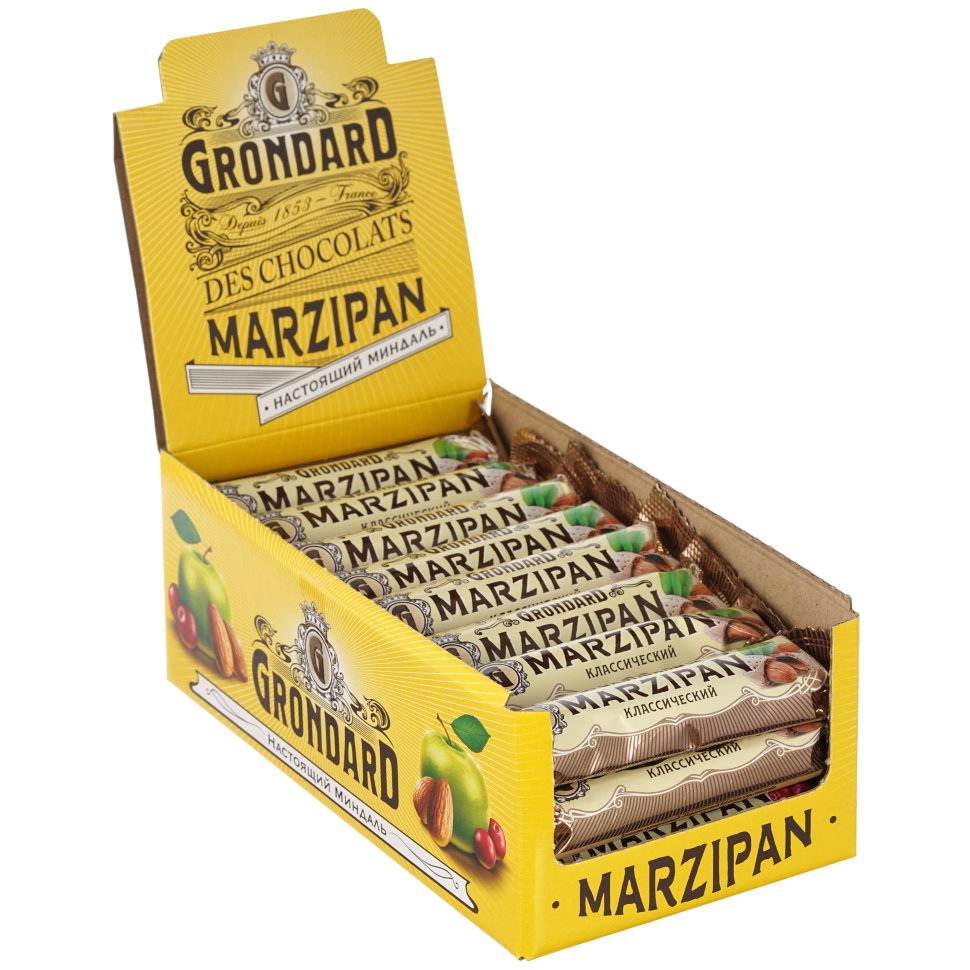  TM Grondard     (9389) Батончики глазированные Марципановые Классика, (24шт по 50г)      в Фролове