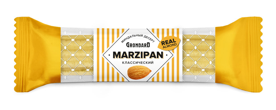  TM Grondard   (10361) Батончики НЕглазированные Марципановые Классика, (28шт по 40г)        в Фролове