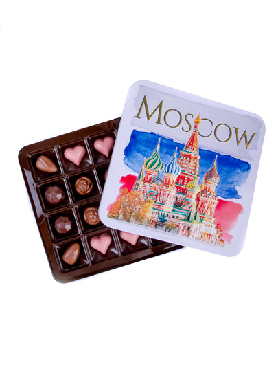№1 Конфеты шоколадны MOSCOW(металлическая коробка)195г) в Фролове