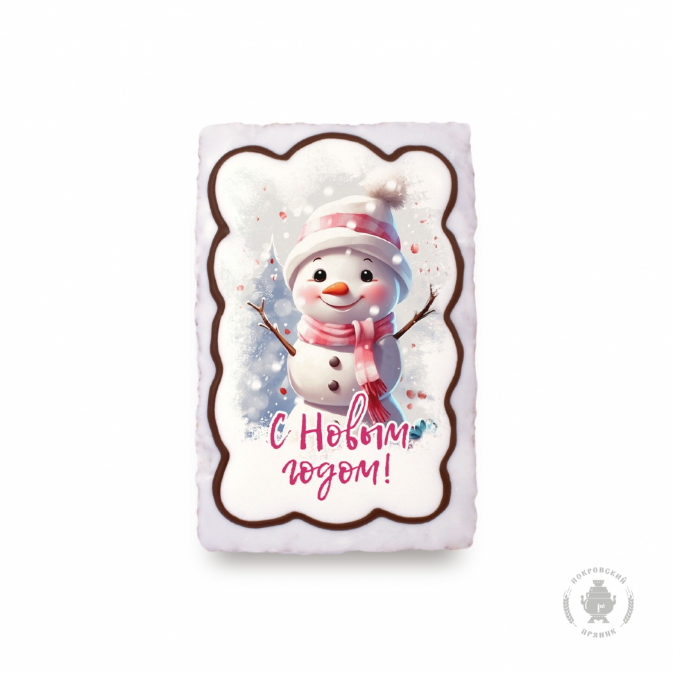  Пряник 130г новогодний Снеговик, (коробка 25шт) в Фролове