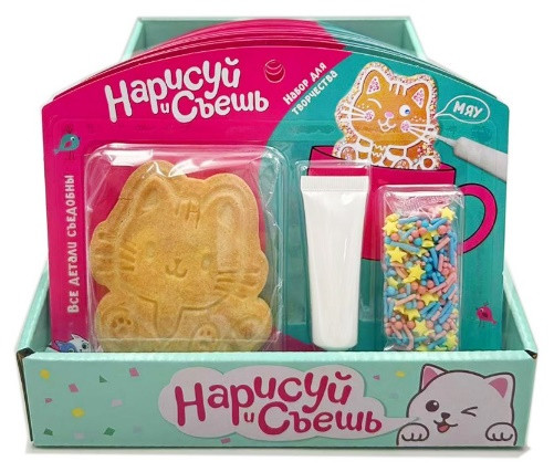  Набор для творчества Нарисуй и съешь "Котёнок" (блок 12шт 59г) в Фролове