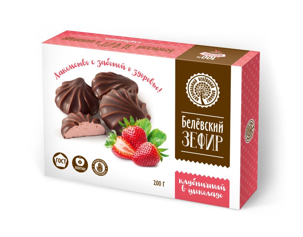   Зефир Белев 200г в шоколаде КЛУБНИЧНЫЙ      в Фролове