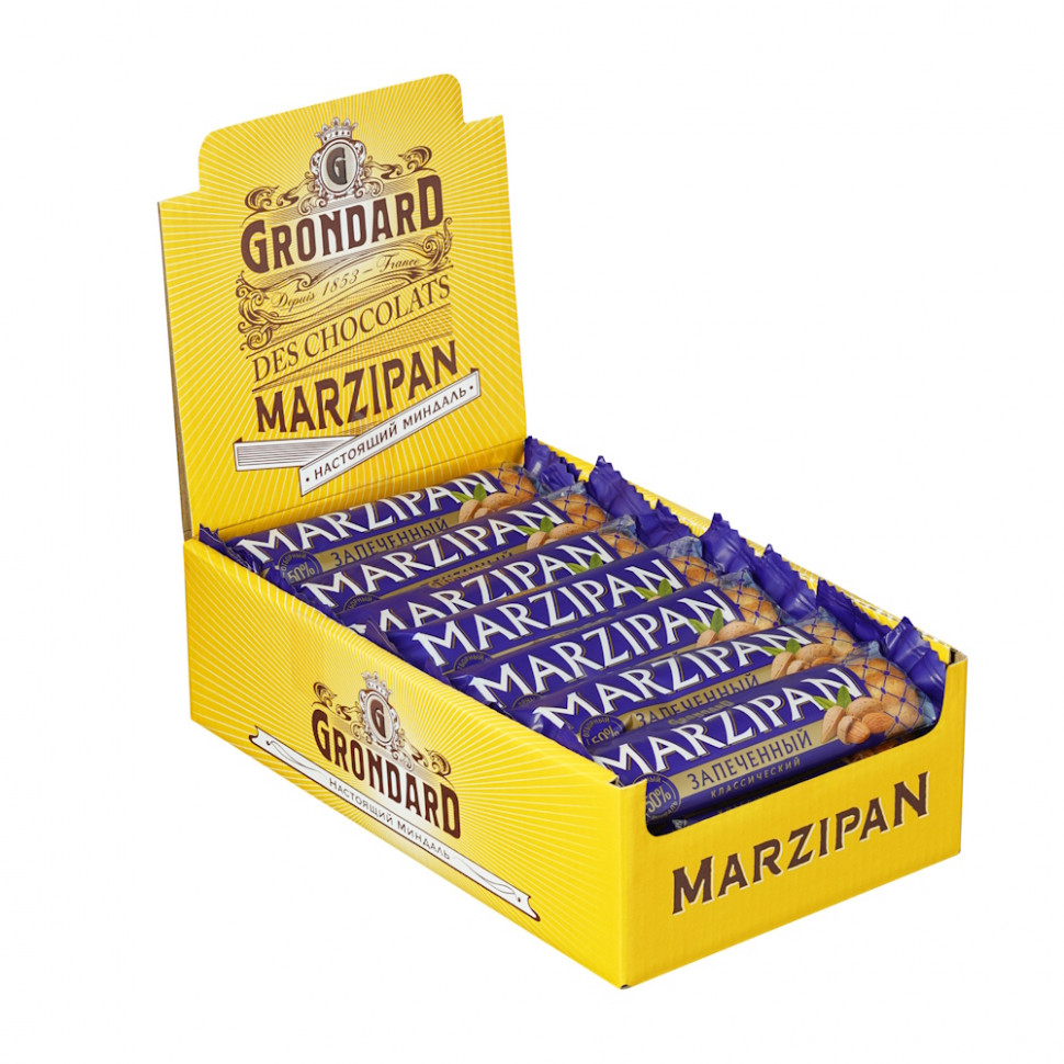  TM Grondard   (11161) Батончики НЕглазированные Марципановые Запечённые, (28шт по 40г)    в Фролове