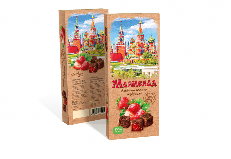  Сладарт Мармелад Клубничный в темном шоколаде, 150г  в Фролове
