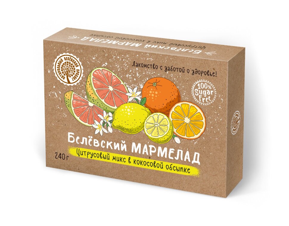  Мармелад белевский на фруктозе 240г "Цитрусовый микс" в Фролове